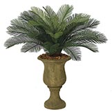 3 foot Outdoor Artificial Cycas Palm Cluster with 24 Fronds