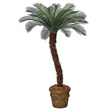 4 foot Artificial Outdoor Cycas Palm with 24 Fronds & Polyblend Trunk