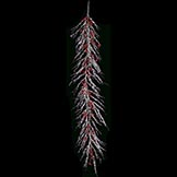 6 Foot Plastic Ice Garland with Red Berries: Set of (2)
