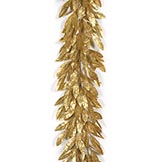 6 foot Glittered Gold Bay Leaf Garland (Set of 2)