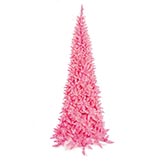 7.5 foot Slim Ashley Hot Pink Tree: Pink Lights