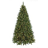 7.5 Foot Slim Flat Back Fir Tree: Clear Lights