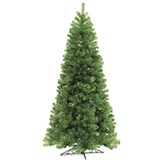 7.5 Foot Slim Tinsel Tree with Lime Green Tips