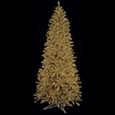 7.5 Foot Slim Tinsel Christmas Tree: Clear Lights