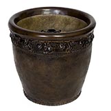 14 inch Fiberglass Garland Pot: For 4-6 Foot Trees