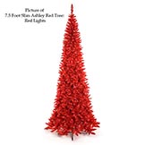 4 Foot Slim Ashley Red Tree: Red Lights