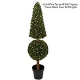 Pine Pyramid Ball Topiary