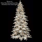 Slim Flocked Snow Pine Tree
