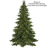 6 foot Full Nikko Fluff Free Fir Tree: Clear LEDs