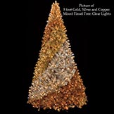 Gold Silver and Copper Mixed Tinsel Tree