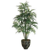 4 foot Plastic Parlour Palm in Decorative Planter