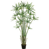 5 foot Artificial Cypress Grass Plant: Potted