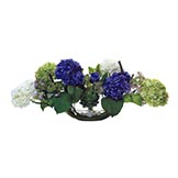 Hydrangeas with Artichoke in Acrylic Water