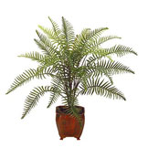 Plastic Self-shaped Sword Fern with 22 fronds: Unpotted