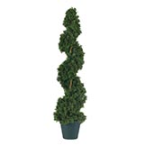 3 foot Artificial Cedar Spiral Topiary Tree: Potted