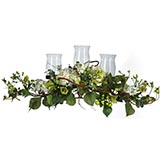 Silk Hydrangea Triple Candelabrum Centerpiece