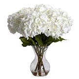 Large Silk Hydrangea Arrangement in Vase