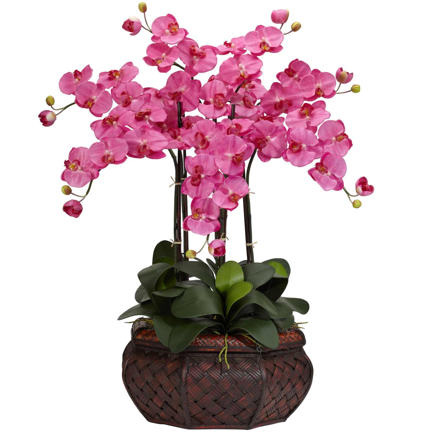 Large Phalaenopsis Orchid Silk Flower Arrangement 1201 Nearly Natural