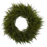 24 inch Artificial Cedar Wreath