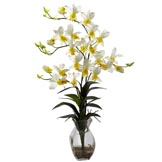 Silk Dendrobium Orchid in Vase