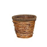 9.5 inch Rattan Basket: Fits 6 inch pots