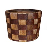 13.5 inch Buffalo Round Rattan Planter: Fits 11 inch pots