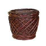 11 inch Stained Woven Willow Planter: Fits 9 inch pots