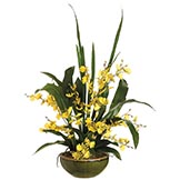 Silk Oncidium Orchid Flower Arrangement