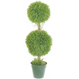 3 foot Artificial Cypress Double Ball Topiary