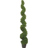6.3 foot Artificial Boxwood Spiral Topiary