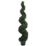 6 foot Artificial Rosemary Spiral Topiary: Potted