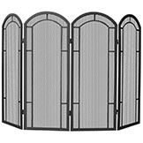 Wrought iron fireplace screen