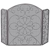 Bronze fireplace screen