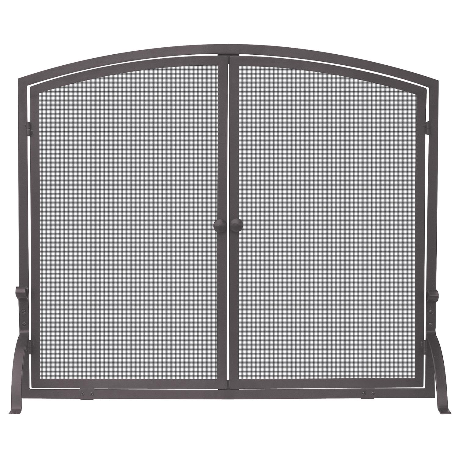 UniFlame Single Panel Bronze Finish Fireplace Screen with Doors S1632