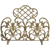 Antique gold finish fireplace screen