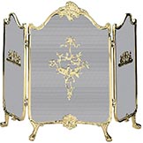 Brass fireplace screen