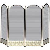 Brass fireplace screen