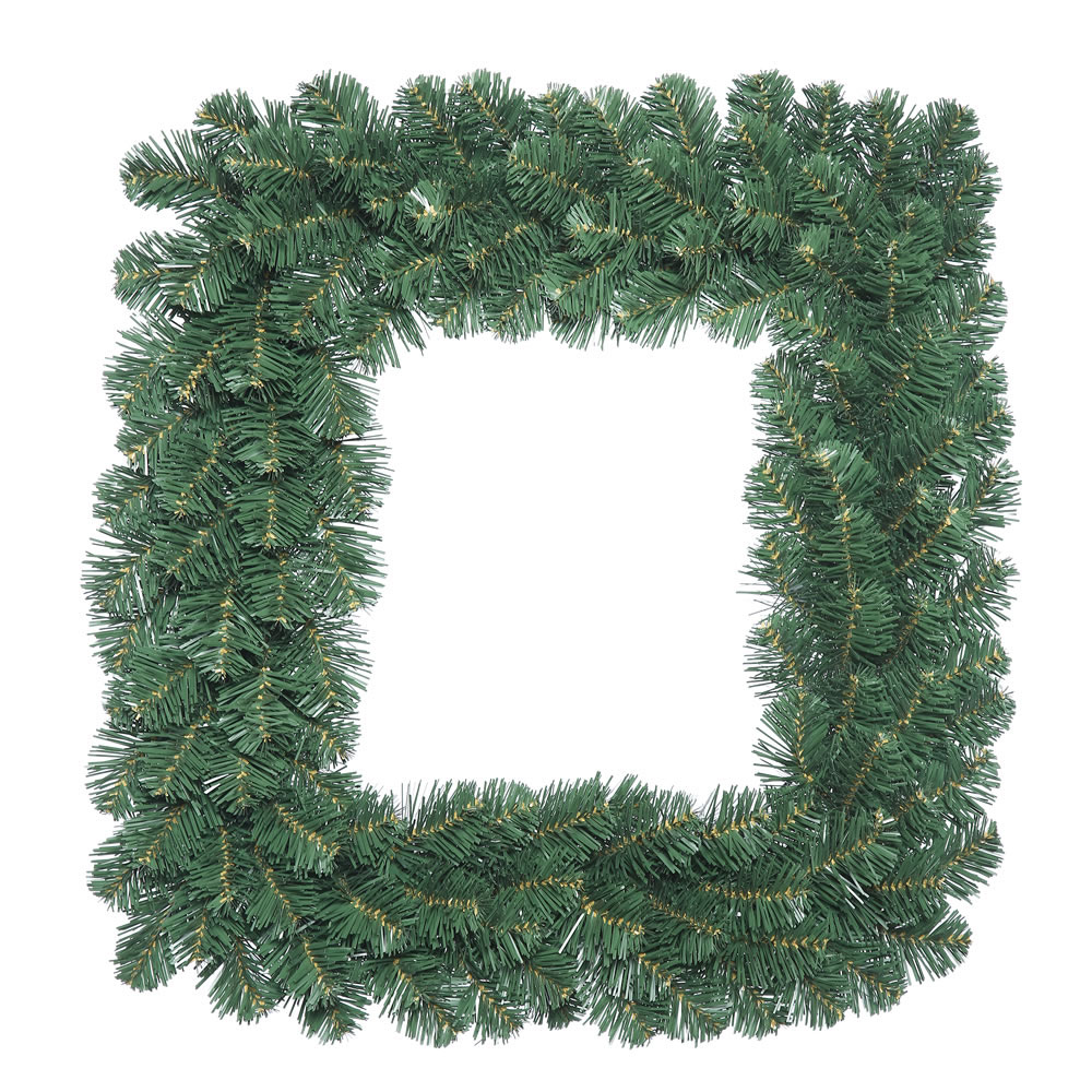 24 inch Oregon Fir Square Wreath: Unlit