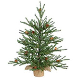 1.5 foot Carmel Christmas Tree with Cones: Unlit