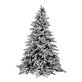 7.5 foot Flocked Utica Fir Christmas Tree: Unlit