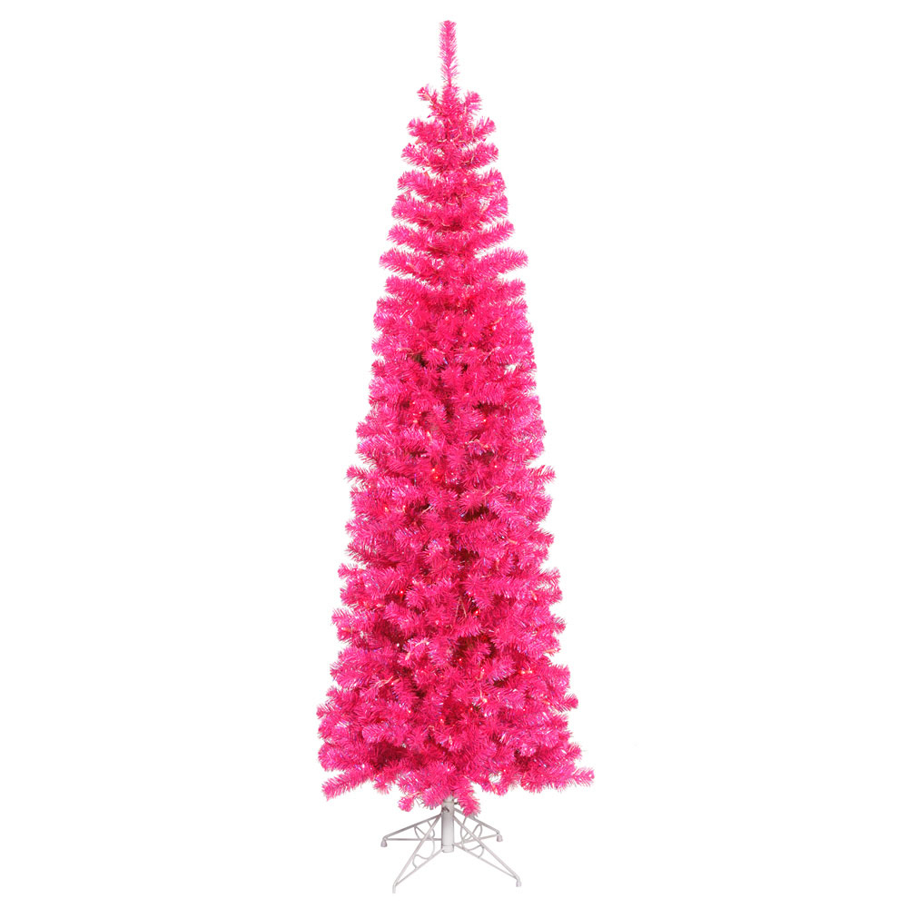10 foot pink pencil christmas tree pink lights b103586 10 foot pink pencil christmas tree pink lights b103586