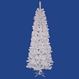 5.5 foot White Salem Pencil Pine Tree: Clear LEDs