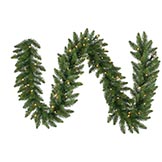 9 foot x 12 inch Camdon Garland: Indoor/Outdoor Frosted LEDs