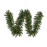 9 foot x 16 inch Camdon Garland: Indoor/Outdoor Multi-Colored LEDs