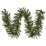 9 foot x 12 inch Mixed Country Pine Garland: Unlit