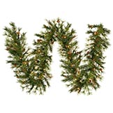 9 foot x 12 inch Mixed Country Garland: Lights