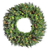 24 inch Cheyenne Pine Wreath: Unlit