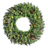 30 inch Cheyenne Pine Wreath: Unlit