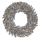 30 inch Pewter Tinsel Wreath