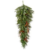 36 inch Mixed Pine Teardrop: Warm White Lights